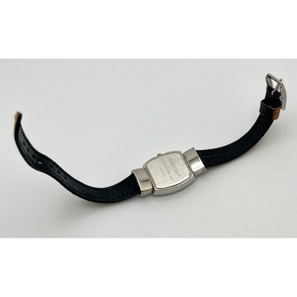 Mary Kay Vtg Watch MOP Dial Silver Tone Reversible Leather Band Black or Brown - Picture 4 of 8